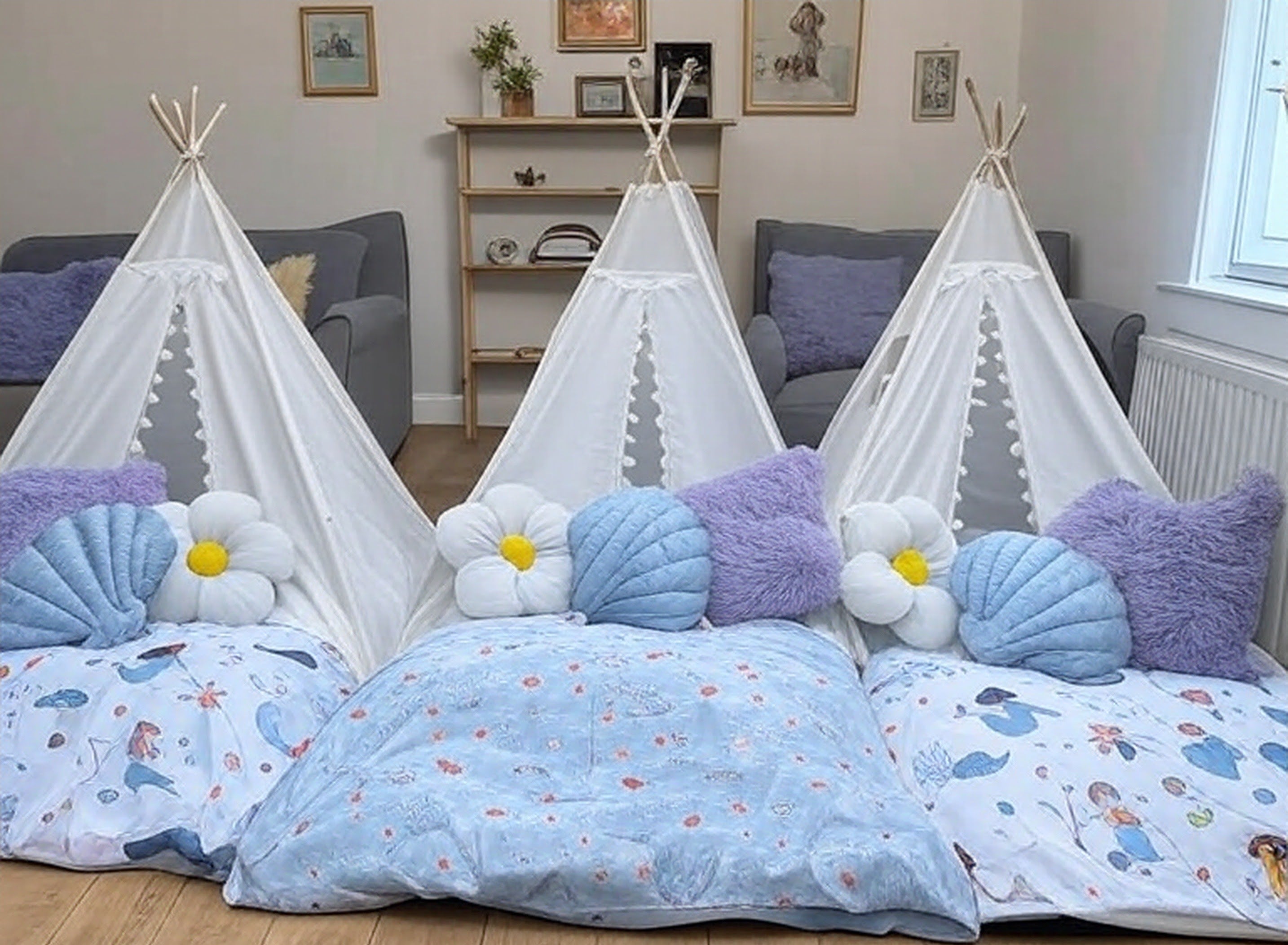 Teepee Party - Blue Pastels